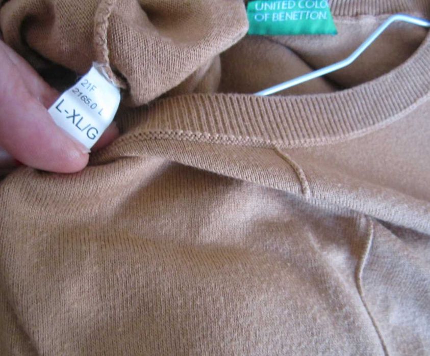 Vestido Castanho Claro United Colors Of Benetton manga comprida L/XL G