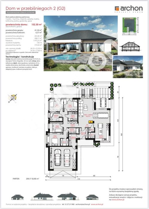 PROJEKT- Dom w Przebiśniegach 2 (2G)