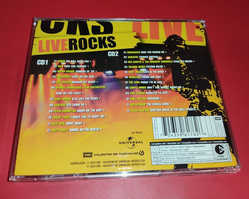 CD - Live Rocks - vários artistas 2cds
