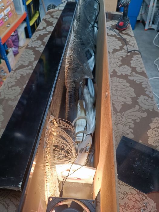 Reclame luminoso fibra óptica a trabalhar bem