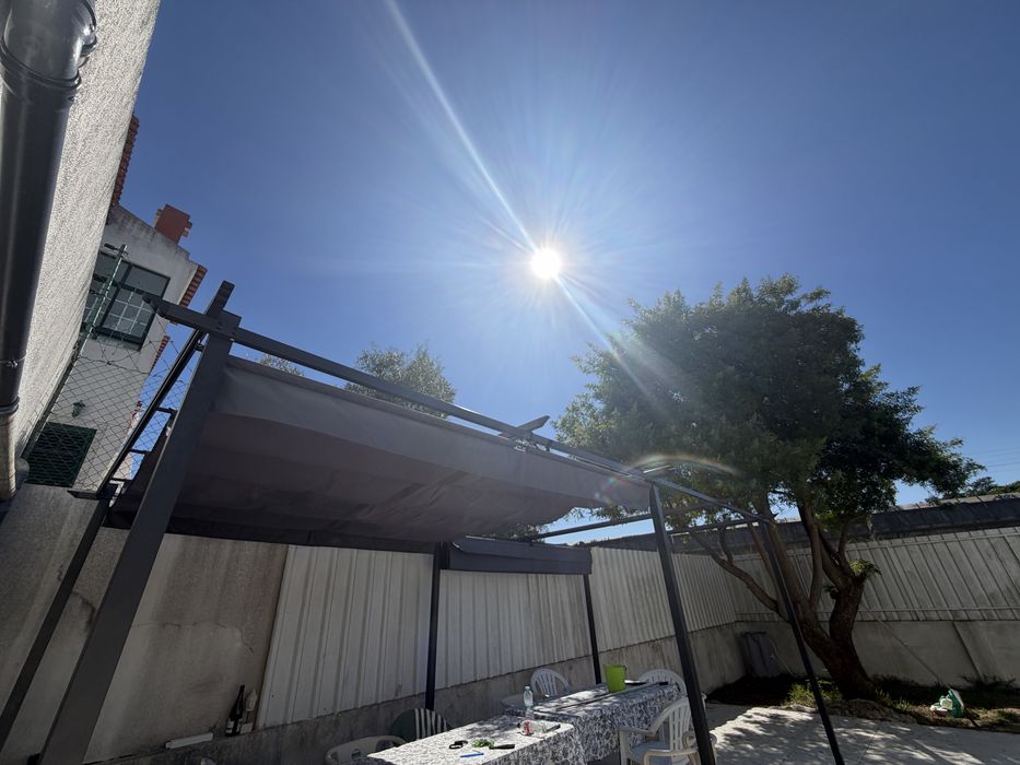 Pergola 3x6m com toldos retrateis