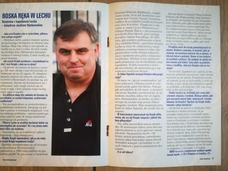 Program meczowy Lech Poznań 2001 rok