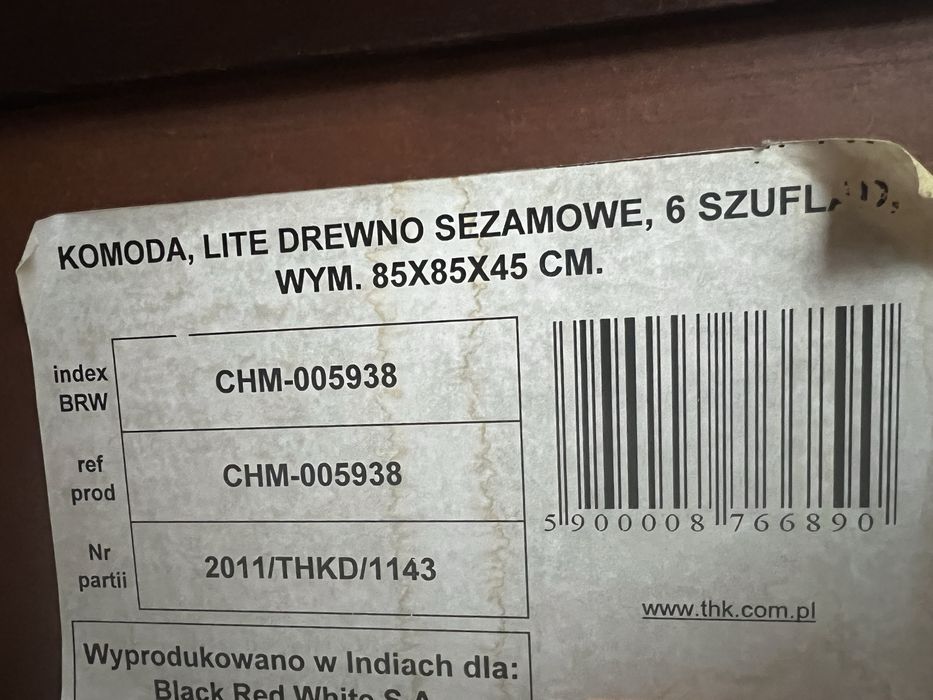 komody kolonialne