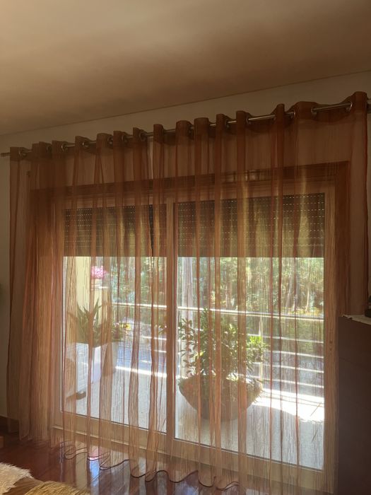 Cortinas com suporte de inox