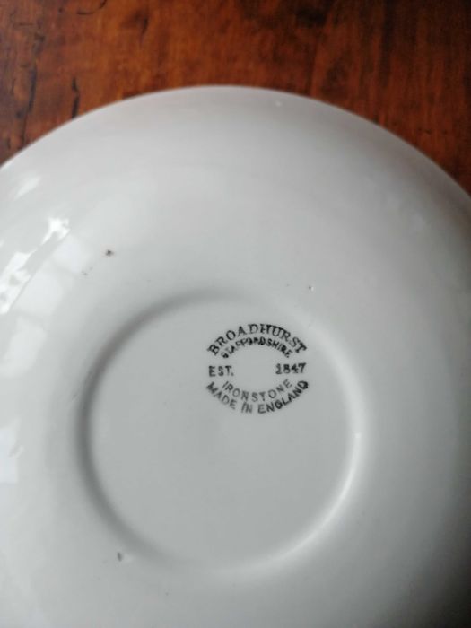 Zestaw obiadowy sygnowany BroadHurst Staffordshire Ironstone ANGLIA