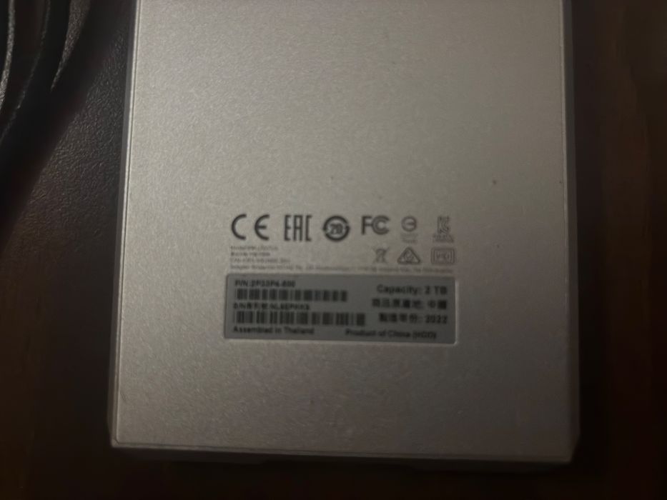 Dysk 2TB HDD LaCie USB-C + kabel 1m 240W 40GB/s