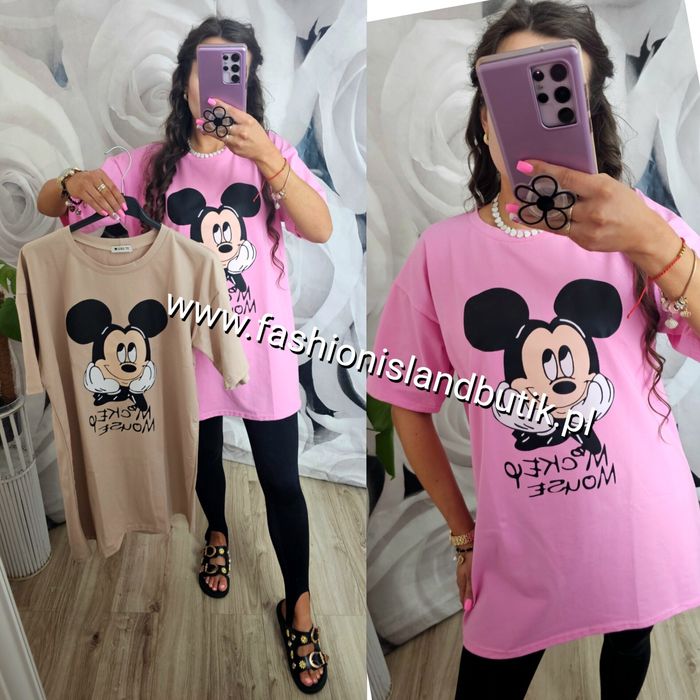 Długi T-shirt tunika Mickey