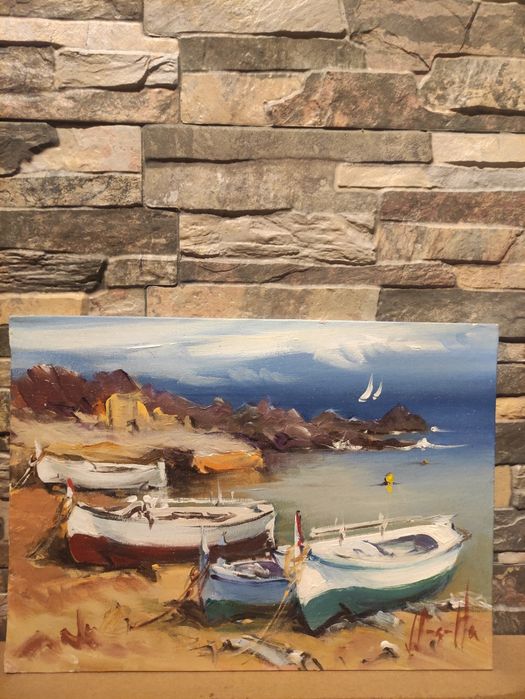 Joan Sarquella - pintura a óleo sobre tela colada em  platex