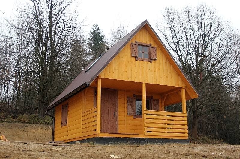 Okno drewniane z okiennicą Domek altana garaż wiata okiennice 75x75cm