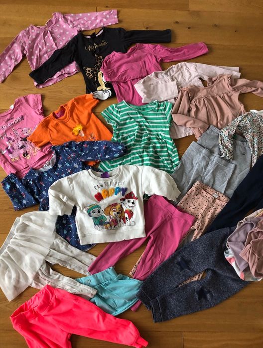 Paka ubrań 80 86 dla dziewczynki zestaw ubrań spodnie 80 86 psi patrol