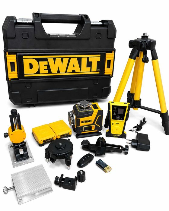 2 АКБ! Лазерний рівень DeWALT PREMIUM 360° 4D, 16 ліній, Bluetooth, сенсорний дисплей