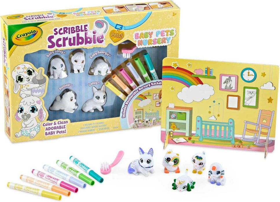 Набір для творчості Крайола Crayola Scribble Scrubbie Baby Pets Nursery (747701)