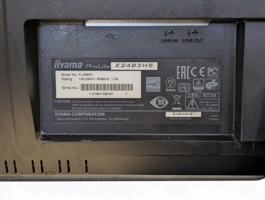 Monitor 24" iiyama ProLite E2483HS Full HD 60 Hz