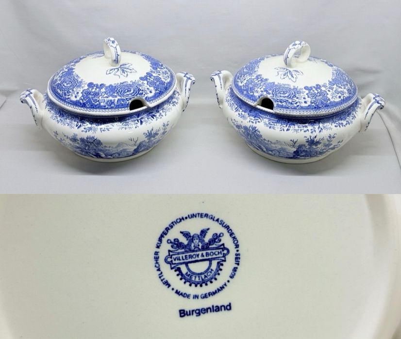Фарфоровые супницы террены фирмы Villeroy Boch серии Rusticana Wild Rose Burgenland Basket производство Германия