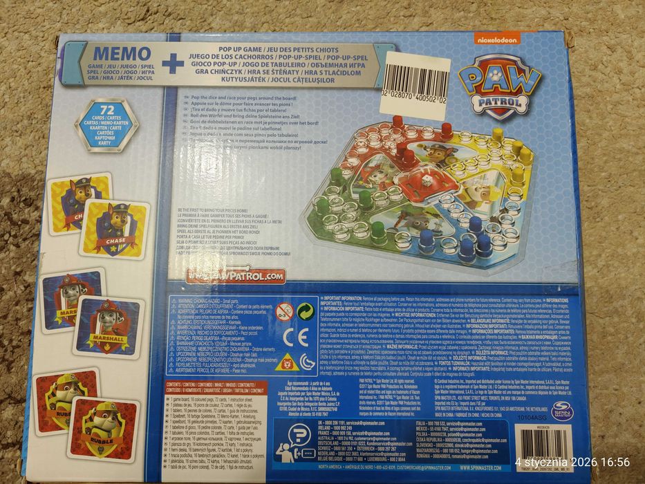 Psi Patrol. Memory i Gra chińczyk - PopUp