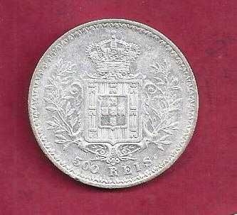 D.  CARLOS I  500  REIS  1903  PRATA