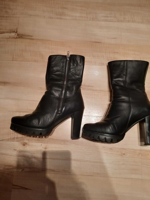 Botki  Kazar skórzane  czarne 38
