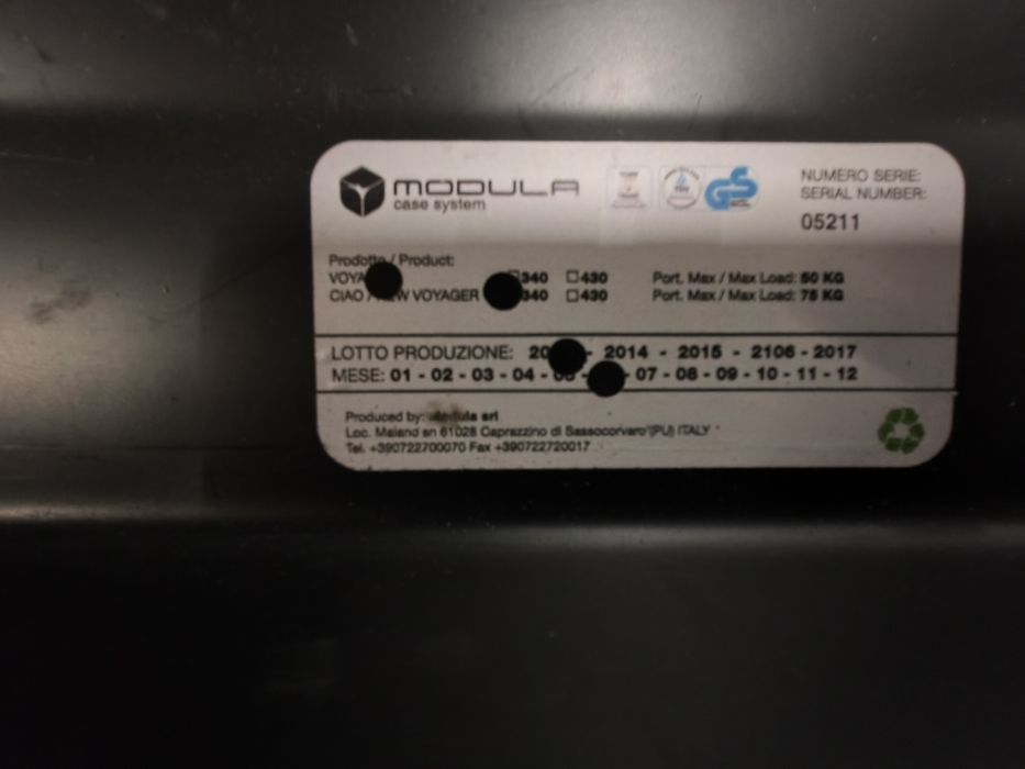 Box dachowy modula05211 340l
