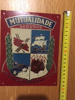Chapa antiga Companhia de seguros Mutualidade