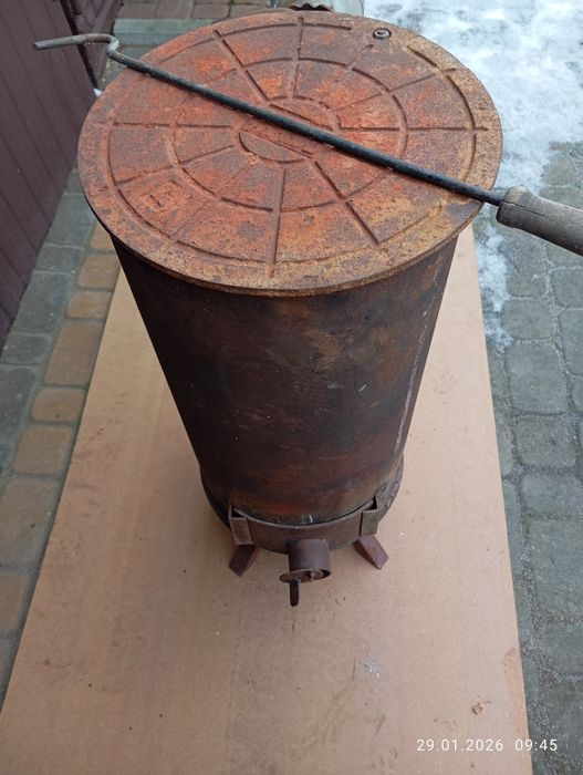 Piecyk węglowy -drewno koza grubość ścianki 8 mm