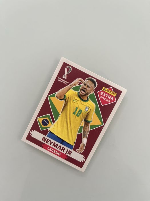 Neymar Jr extra sticker panini Mundial 2022 ultra Raro