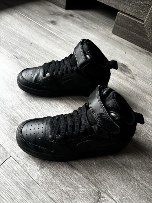 Buty sneakersy nike COURT BOROUGH MID 2  wysokie czarne rozmiar 37,5