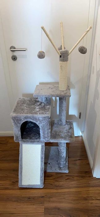 Drapak legowisko domek wysoki dla kota słupek do drapania NOWY 118 cm
