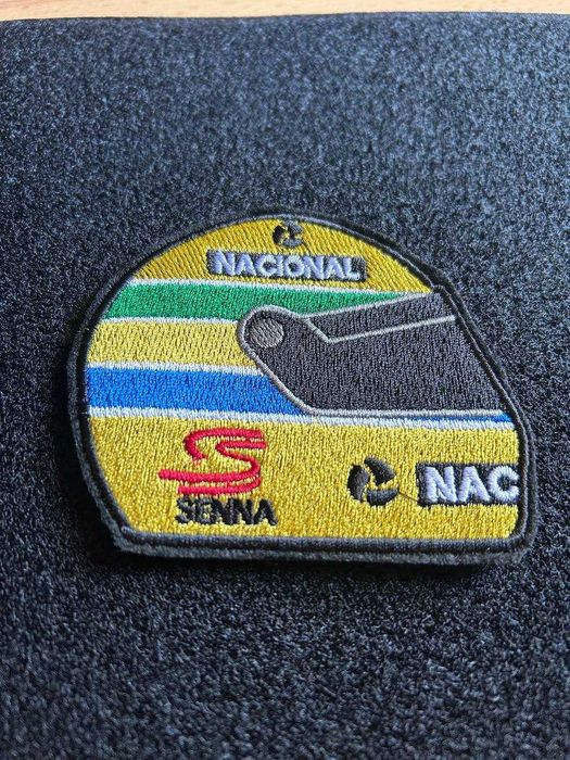 Naszywka Formula 1 Senna Helmet Velcro Patch
