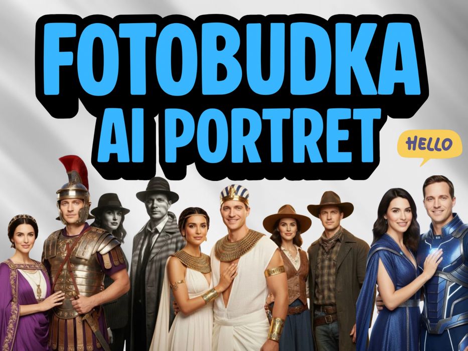 Fotobudka  Portret AI  - druk, video NOWOSC