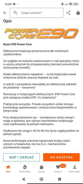 Hulajnoga elektryczna Razor Nowa