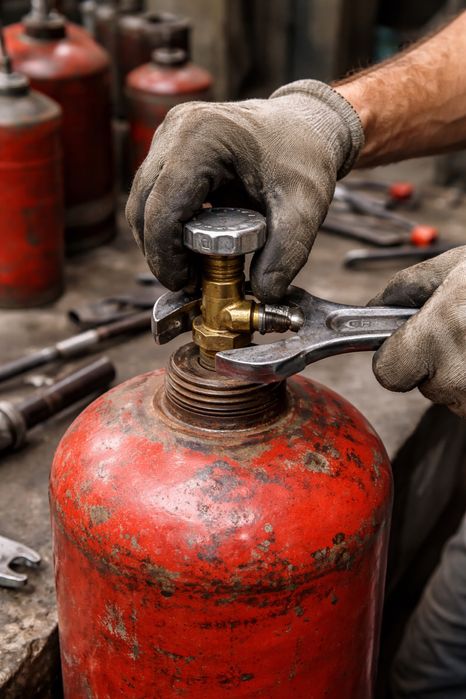 Ремонт газових балонів.