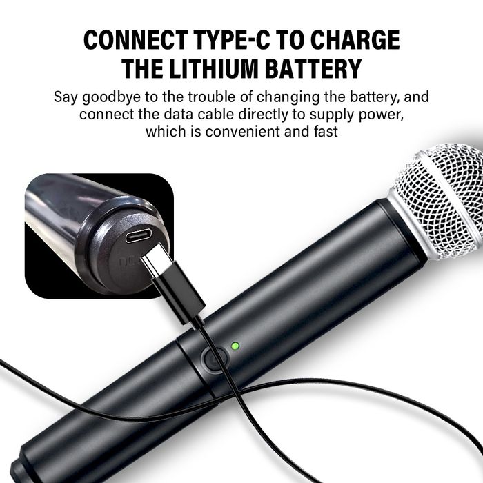 Радиомикрофоны с аккумуляторами.