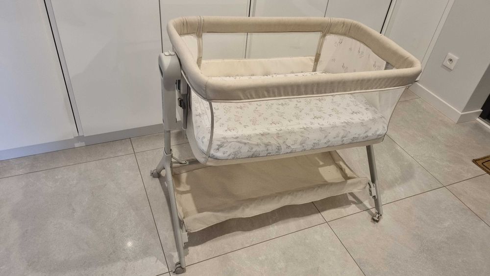 Dostawka łóżeczko Lionelo Leonie Plus Beige Sand + materac Rucken