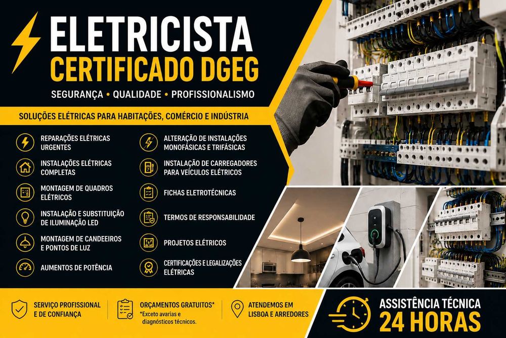 Eletricista Certificado Inscrito na DGEG