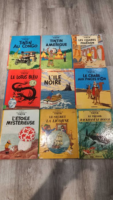 17 albuns Tintin edição francêsa Casterman