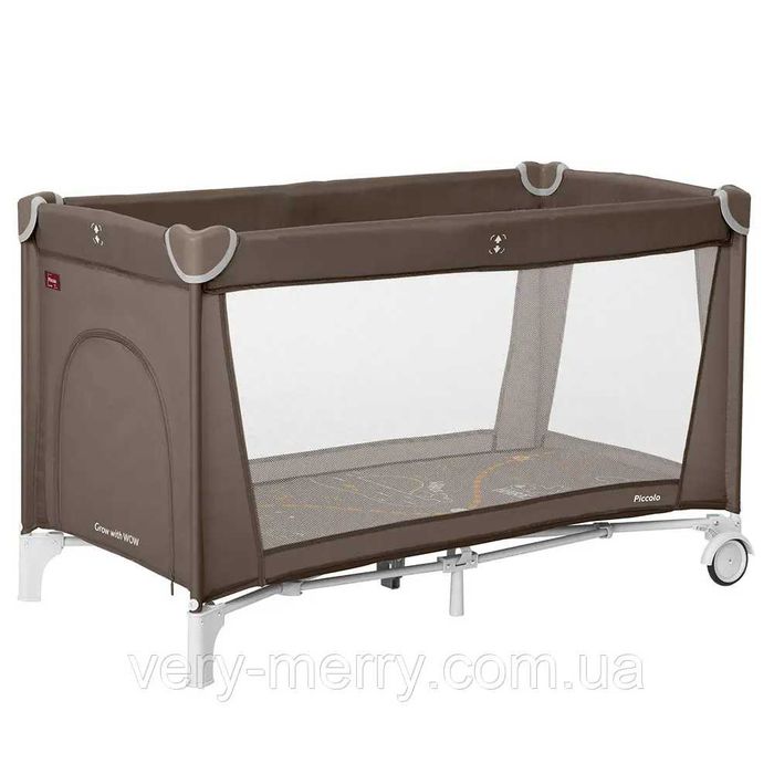 Дитячий манеж Carrello Piccolo Chocolate Brown (коричневий колір) + матрасик