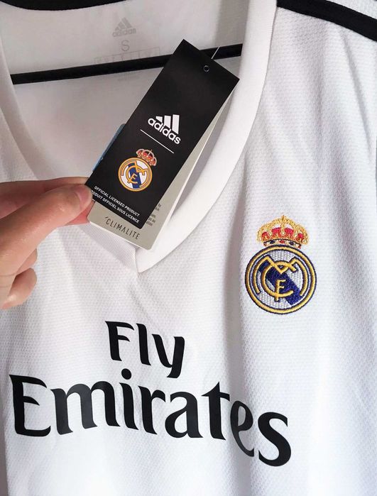 camisola oficial Real Madrid Adidas futebol mulher t shirt football la liga equipamento