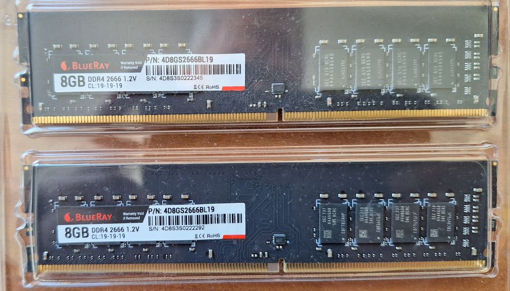 Memoria DD4 gama BlueRay 2x 8GB nota a memória e (nova) apenas testado