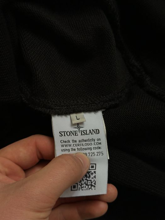 Оригінальний світшот кофта Stone Island Black Sweatshirt