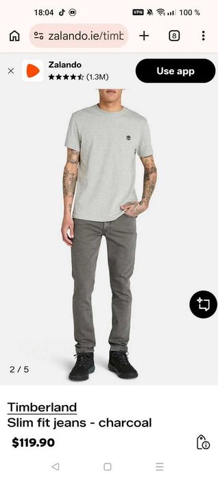 Джинсы Timberland jeans USA w38 stretch dark grey.