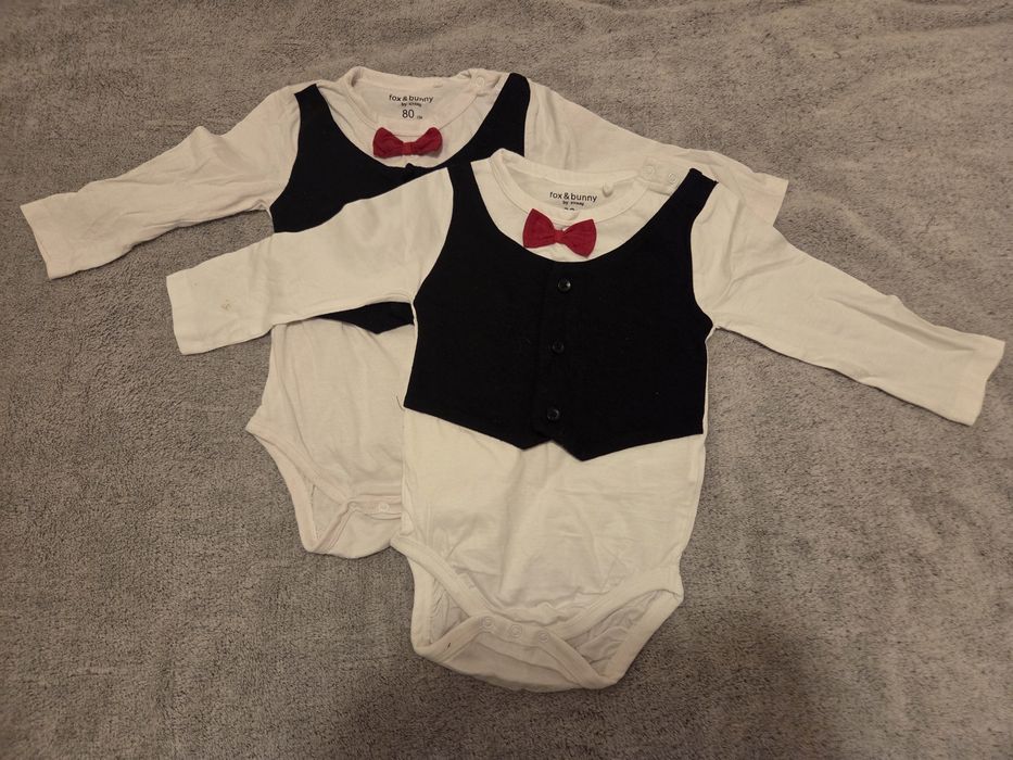 1 szy koszulobody z kamizelką rozm. 80