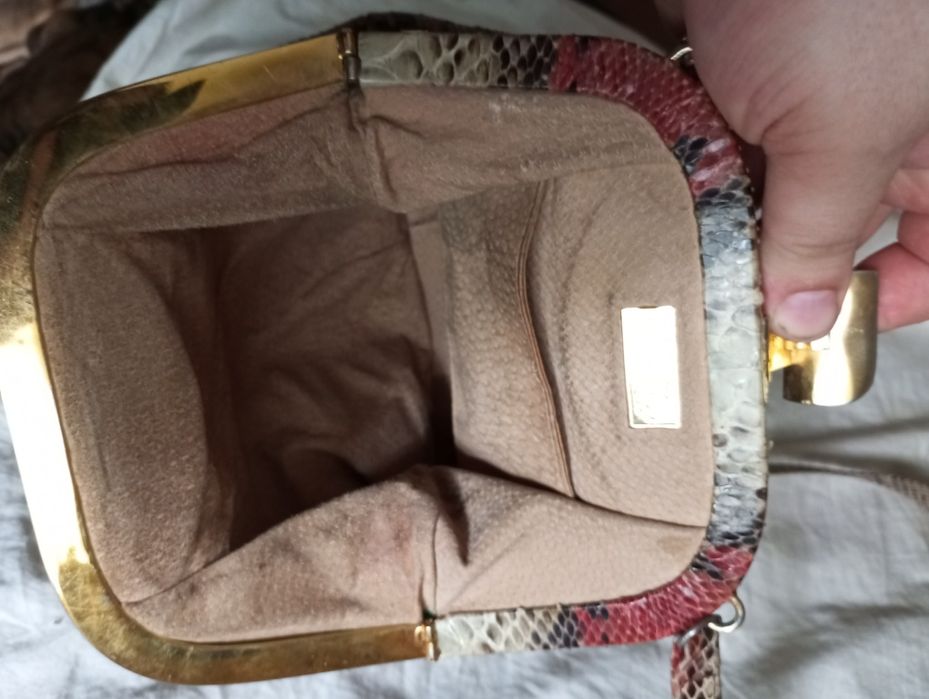 Сумочка женская Catalan Garces кроссбоди питон 20*21см Испания