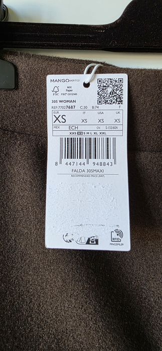 Жіноча спідниця MANGO, розмір XS