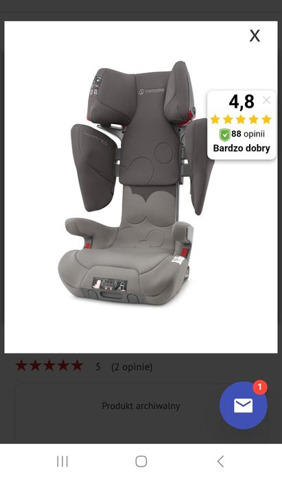 Fotelik samochodowy Concord Transf