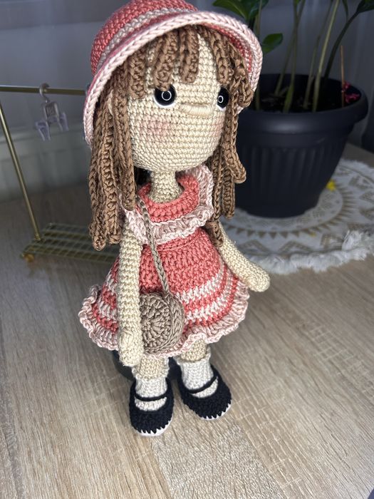 Lalka hand made 28cm ręcznie robiona na szydełku NA PREZENT/ZAMÓWIENIE
