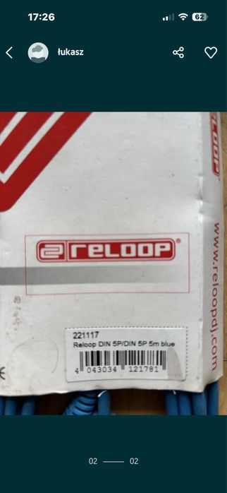 kabel przewód przedwody midi 5m DIN 5P/DIN 5P reloop