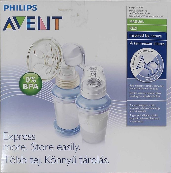Молокоотсос Молоковідсмоктувач Avent Philips ручний+контейнери Avent