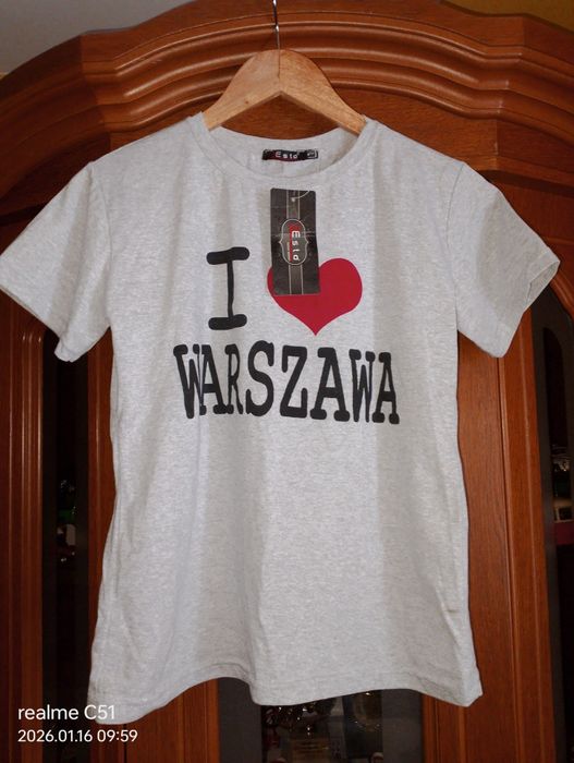 Koszulka I Love Warszawa r L