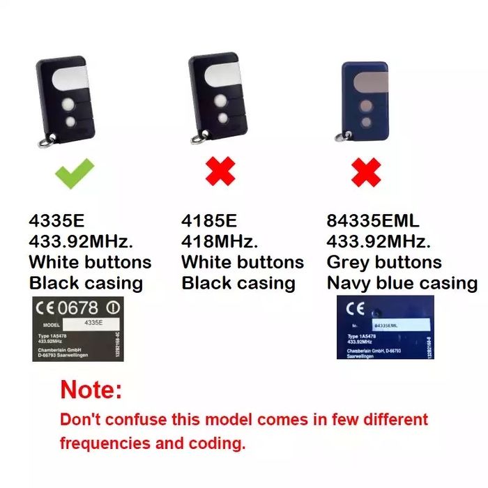 Comando remoto compativel com Liftmaster 4332e 4333e 4335e64575298939137121