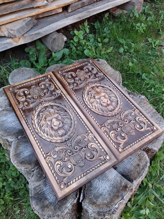 Нарди ручної роботи Лев 55 см